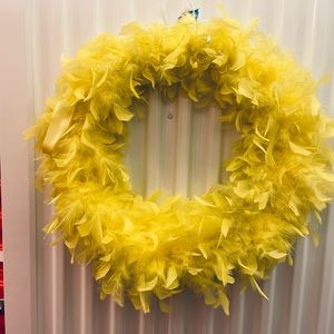 Angel feather wreath